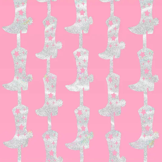 COWGIRL RODEO FOIL CURTAIN