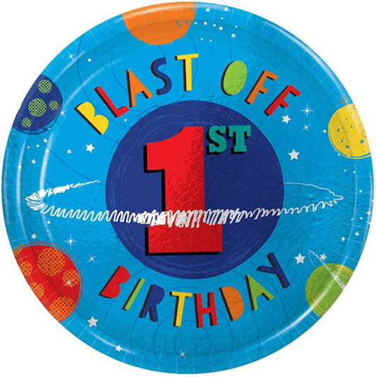 BLAST OFF 7" PAPER PLATE 1ST BD