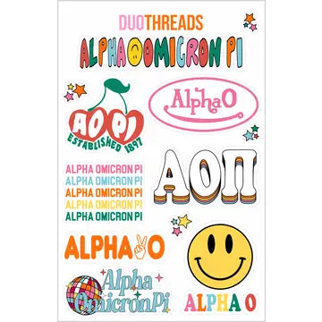 SORORITY RAINBOW STICKER SHEET