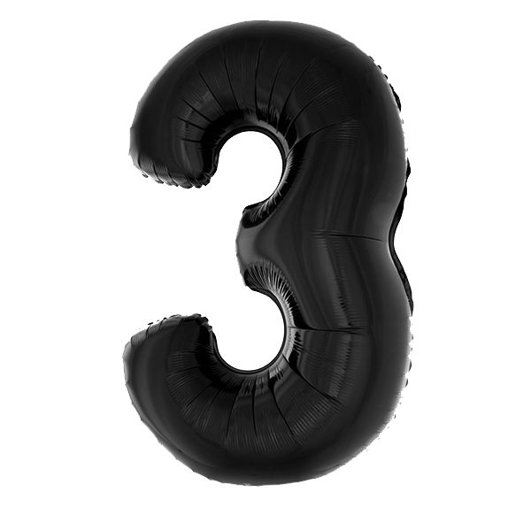 BLACK 3 40" MYLAR