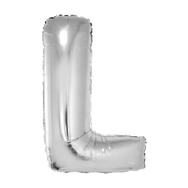 SILVER L 40" MYLAR-PKG