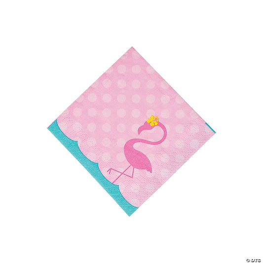FLAMINGO BEVERAGE NAPKINS 16CT