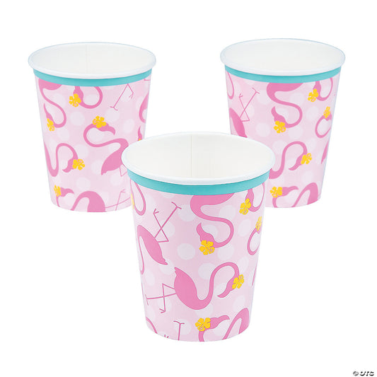 FLAMINGO 9OZ PPR CUPS 8CT