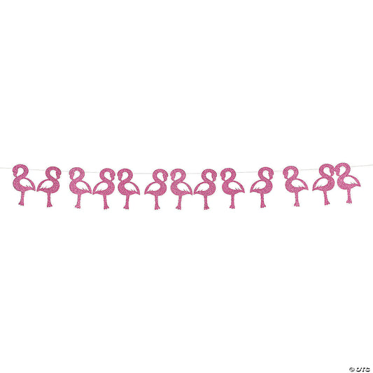FLAMINGO GLITTER GARLAND