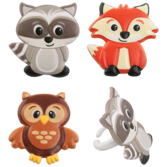 WOODLAND ANIMALS RINGS 12 CT