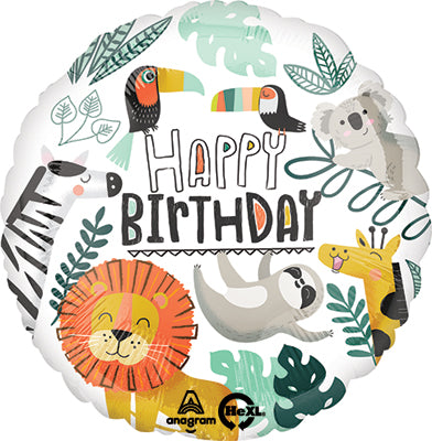 GET WILD BIRTHDAY 18" MYLAR-PKG