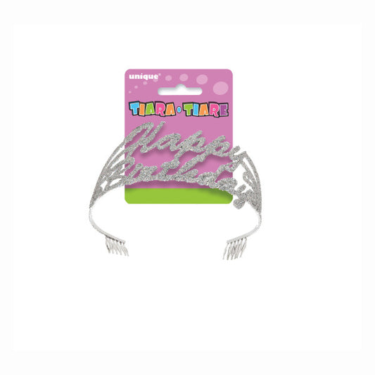 BIRTHDAY SCRIPT GLITTER TIARA