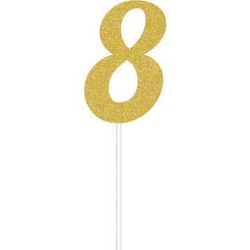 CAKE TOPPER GOLD 8 EIGHT