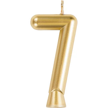 GOLD NUMERAL CANDLE 7
