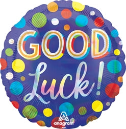 GOOD LUCK BLUE DOT HOLO 18" MYL