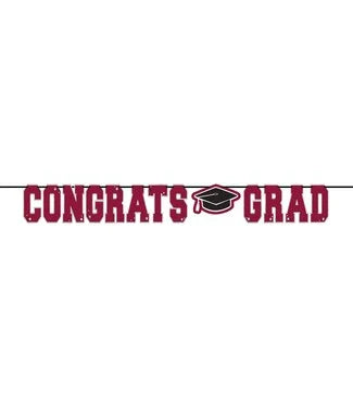 MAROON GRAD FOIL BANNER