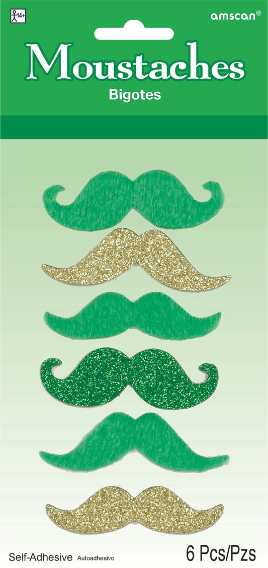 ST. PATS MOUSTACHES 6CT