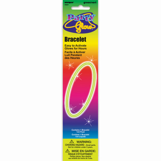 8 IN GLOW BRACELET GREEN - 1 CT