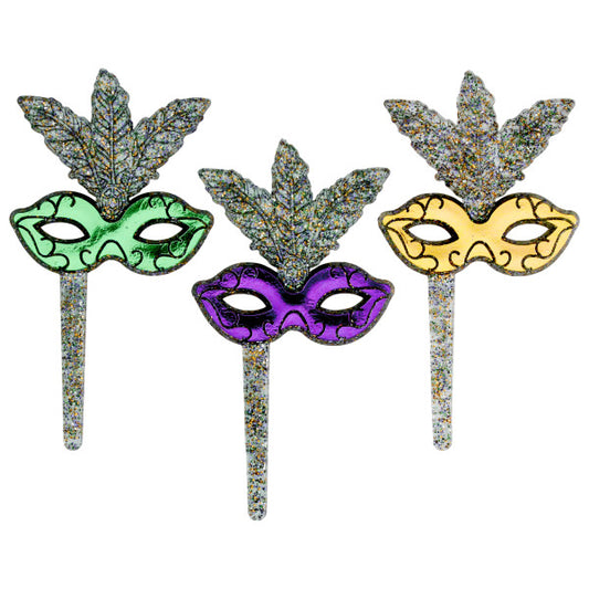 MARDI GRAD GLITTER MASK DECOPICS