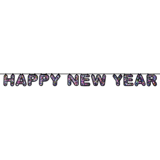 HAPPY NEW YEAR CONFETTI BANNER