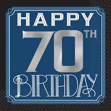 HBDAY MAN 70 BEVERAGE NAPKINS