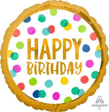 HAPPY DOTS 18" MYLAR-PKG