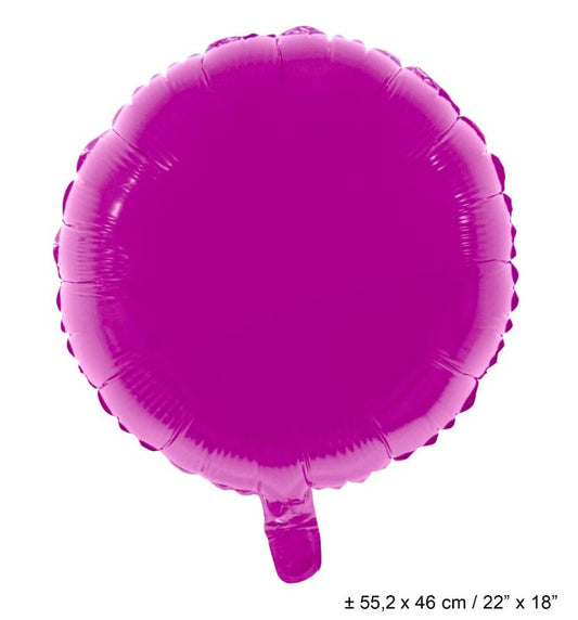 HOT PINK CIRCLE 18" MYLAR-PKG