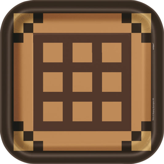 MINECRAFT 9" SQ PLATES