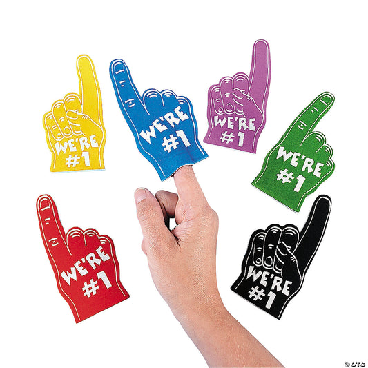 MINI FOAM FINGERS ASST COLORS
