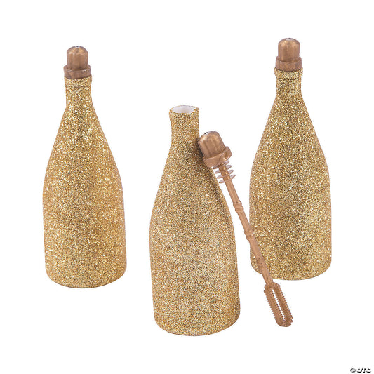 GOLD GLITTER BUBBLE BOTTLES 12C