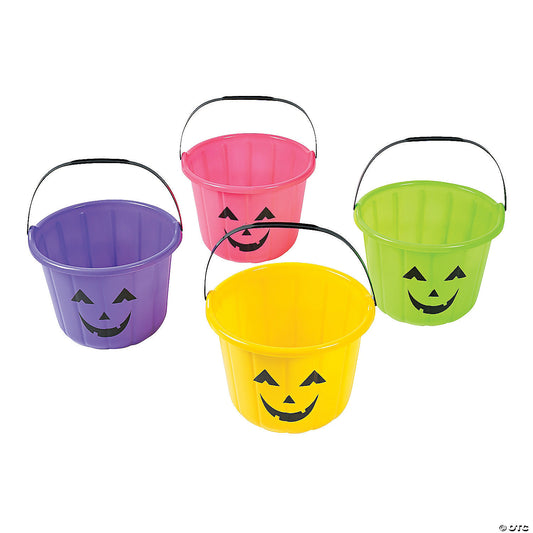 NEON PUMPKIN TRICK OR TREAT BUCKETS