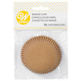 KRAFT PAPER CUPCAKE LINERS 75CT
