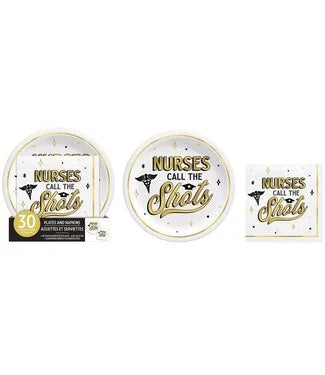 NURSES CALL THE SHOTS PLATES/NAPKINS