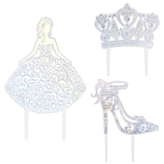 SILVER XL QUINCEANERA CAKE KIT