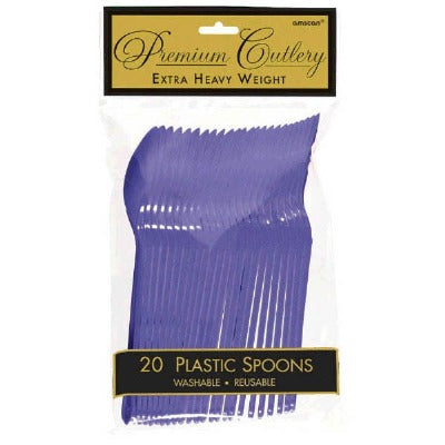 PLASTIC SPOONS NEW PURPLE