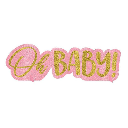 OH BABY TABLE CENTERPEICE PINK