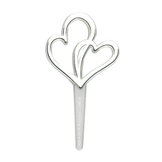 SILVER DOUBLE HEARTS DECOPICS