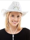 WHITE COWBOY HAT W/ JEWELS