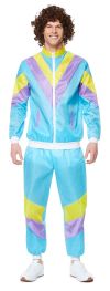 80'S 2PC BLUE TRACKSUIT ADULT SMALL