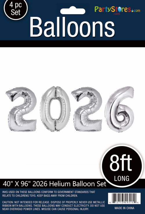 40" 2026 SET SILVER W/ HELIUM