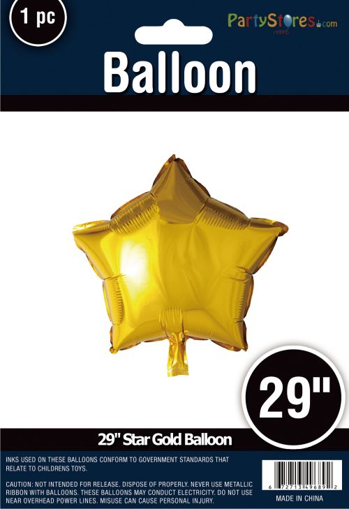29" STAR MYLAR GOLD
