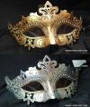 VENETIAN RHINESTONE EYE MASK GOLD