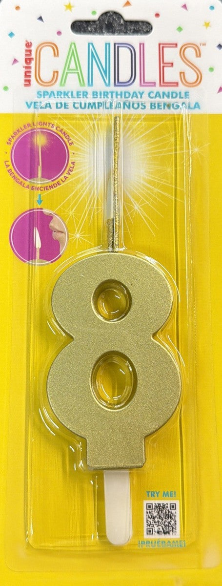 GOLD SPARKLER CANDLE #8