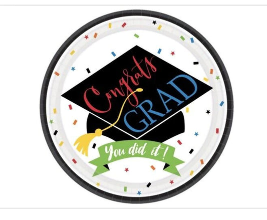 CONGRATS GRAD BPP 7" PAPER PLAT