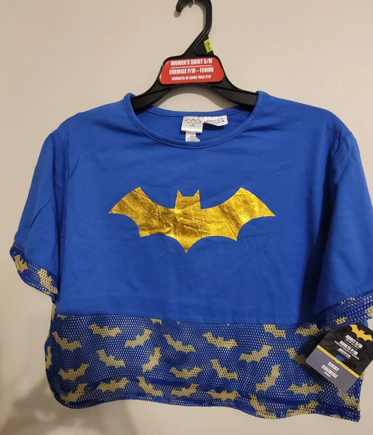 BATGIRL COSTUME SHIRT ADULT L/XL