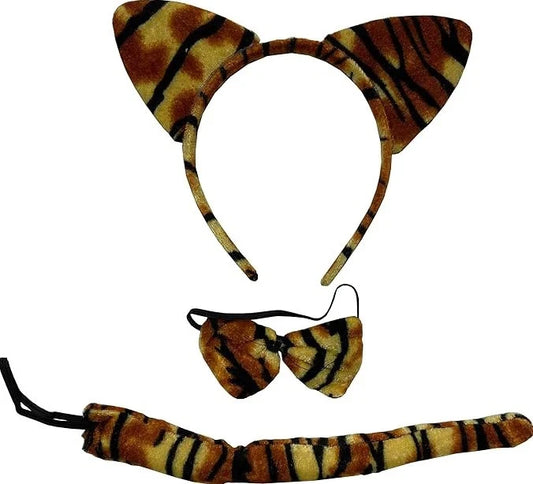 FANCY BENGAL TIGER HEADBAND/TAIL/BOW KIT