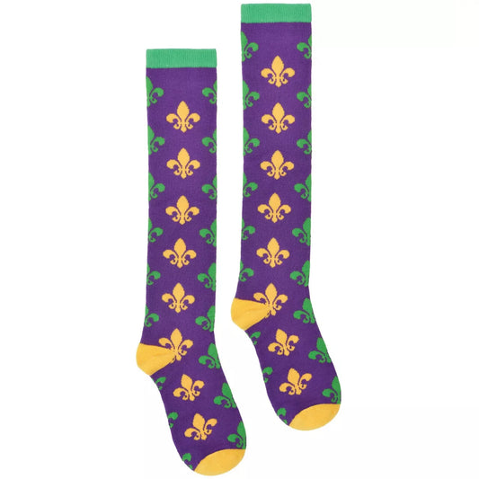 MARDI GRAS KNEE SOCKS