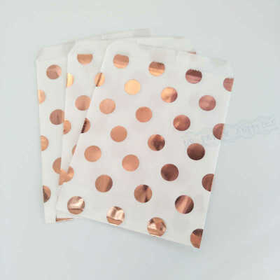 8 ROSE GOLD DOT TREAT BAG