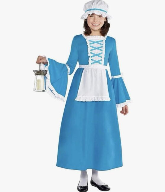 COLONIAL GIRL COSTUME CHILD XLARGE