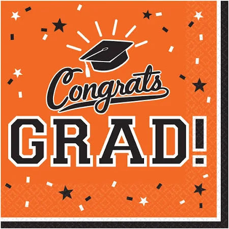 ORANGE CONGRATS GRAD BN