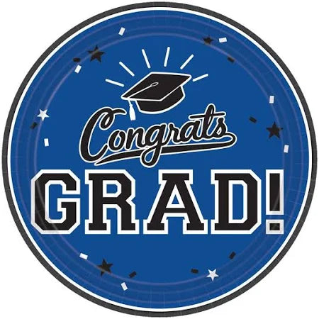 GRAD 9 IN PAPER PLATE - BLUE