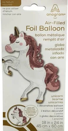 AIR-FILLED FOIL UNICORN BALLOON