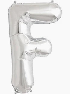 34" SILVER LETTER BALLOON W/HELIUM