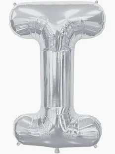 34" SILVER LETTER BALLOON W/HELIUM