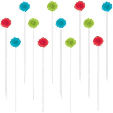 POM POM DRINK STIRRERS